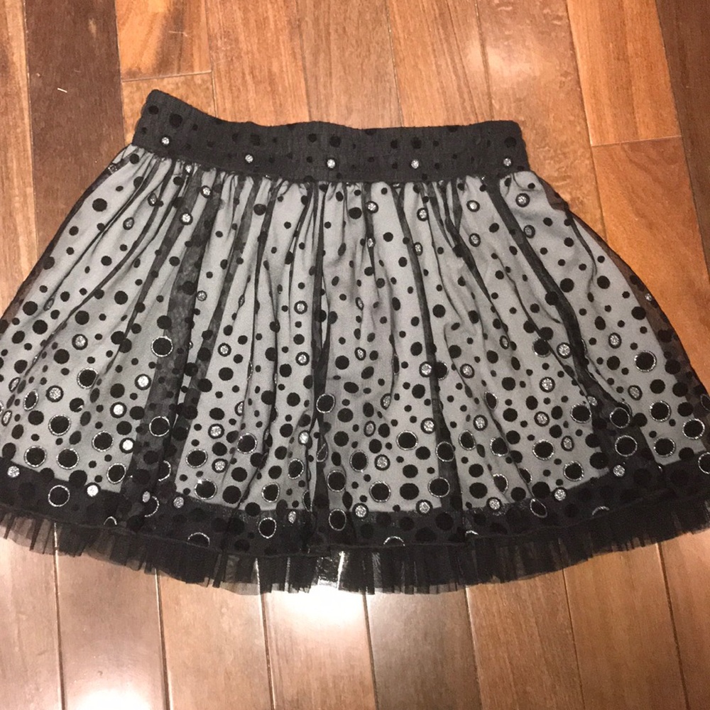 ❤️BOGO❤️ Girl’s size 14 Black and Silver Skirt
